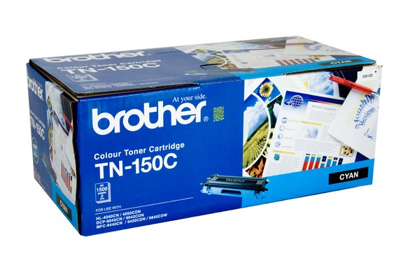 Brother TN-150c Cyan printer toner cartridge - Click Image to Close
