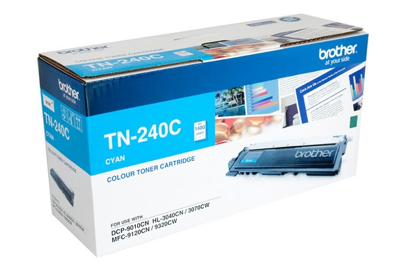 Brother TN-240c Cyan printer toner cartridge - Click Image to Close