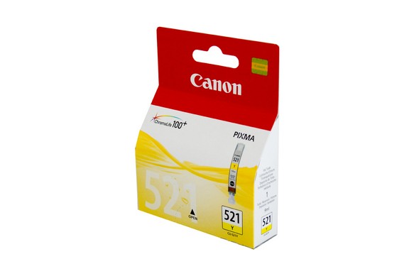 Canon CLI521 Yellow ink cartridge - Click Image to Close
