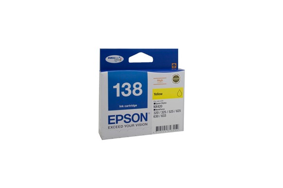 Epson 138 Yellow ink cartridge - Click Image to Close