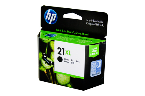 HP #21 Black Ink Cart C9351AA - Click Image to Close