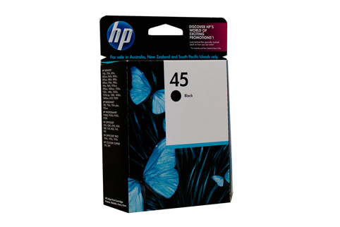 HP #45 Black Ink Cart 51645AA - Click Image to Close