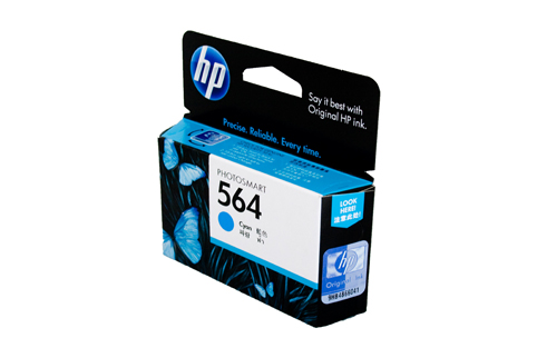 HP #564 Cyan Ink Cart CB318WA - Click Image to Close