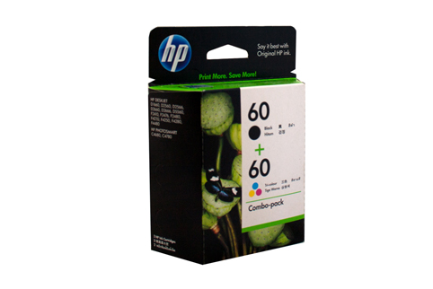 HP #60 Black & Colour Ink Pack - Click Image to Close