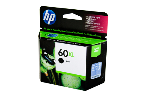 HP #60XL Black Ink CC641WA - Click Image to Close