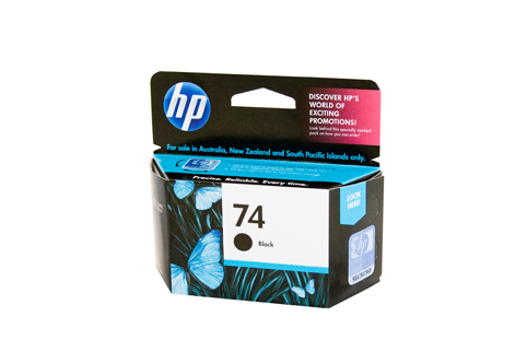 HP #74 Black ink CB335WA - Click Image to Close