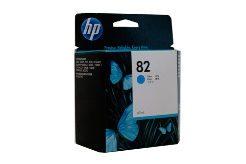 HP #82 Cyan Ink C4911A - Click Image to Close