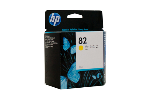 HP #82 Yellow Ink C4913A - Click Image to Close