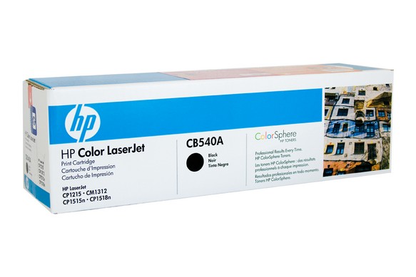 HP LaserJet 125A / CB540A Black toner cartridge - Click Image to Close