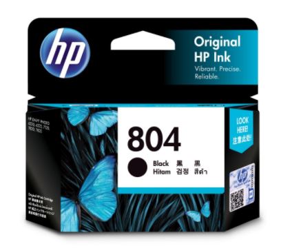 HP #804 Black Ink T6N10AA - Click Image to Close